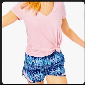 Lilly Pulitzer Sails and Stripes Ocean Trail Shorts, size large, GUC